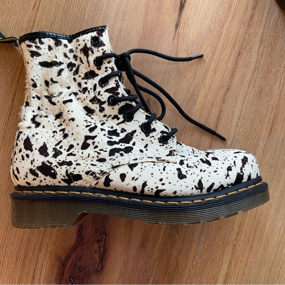 Belonce Combat Boots Women’s 6.5 Cow Print Hairon Grunge Funky Grunge Western - Picture 5 of 10